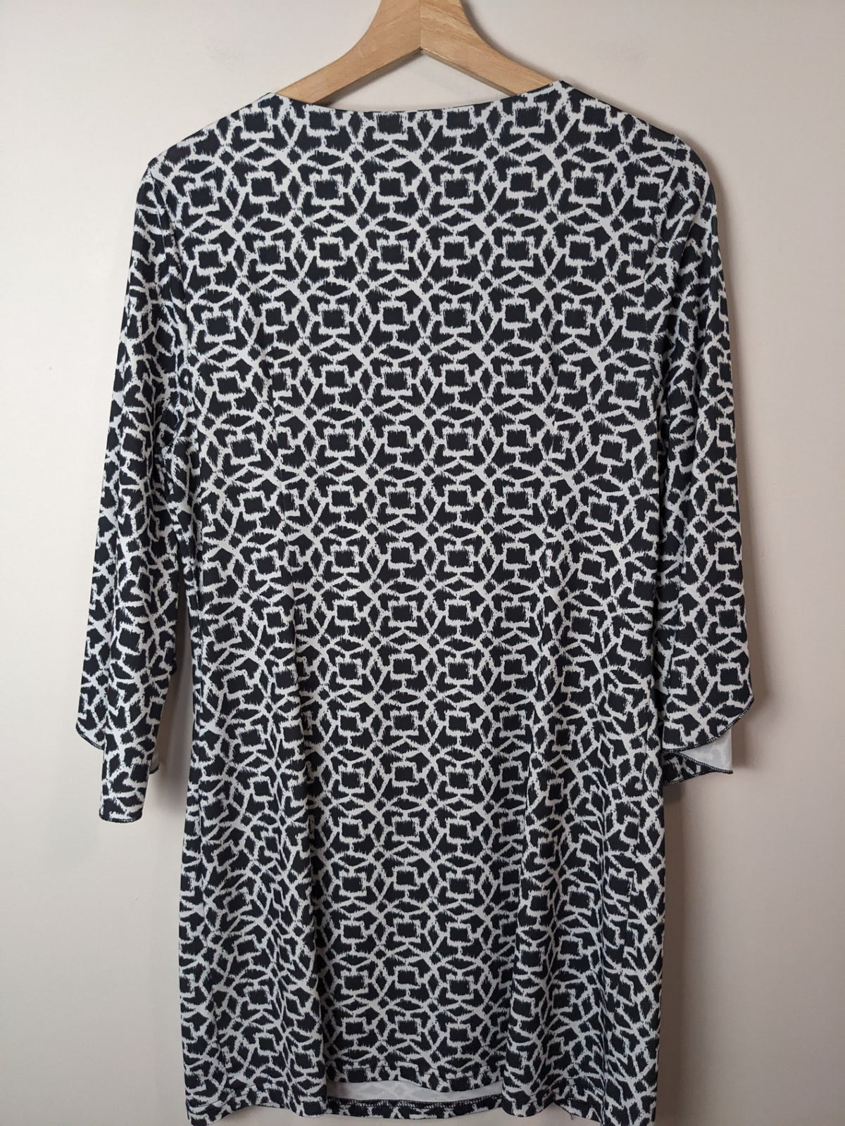 Papillon Black & White Patterned Dress - L