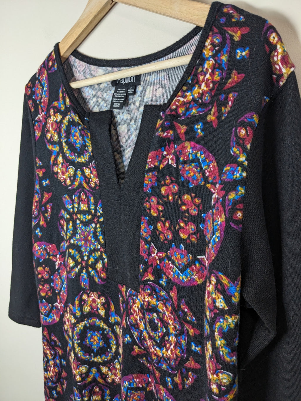Papillon Multicolour Circular Design Dress - L