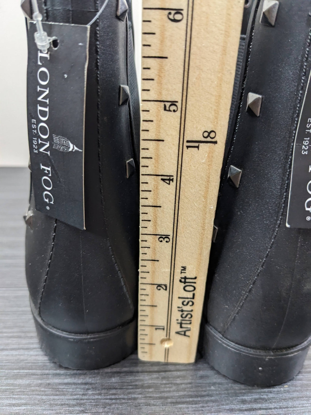 NWT London Fog Black Rain Boots - 9M
