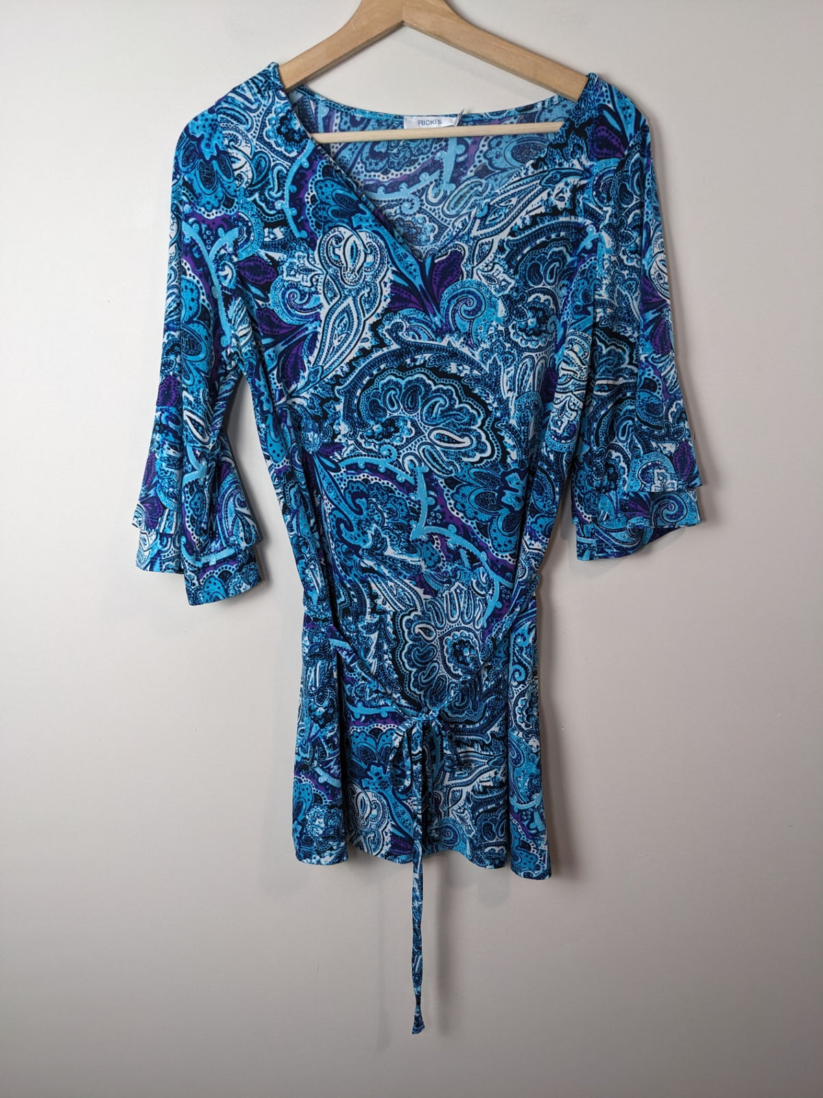 Ricki's Blue Paisley Blouse - M