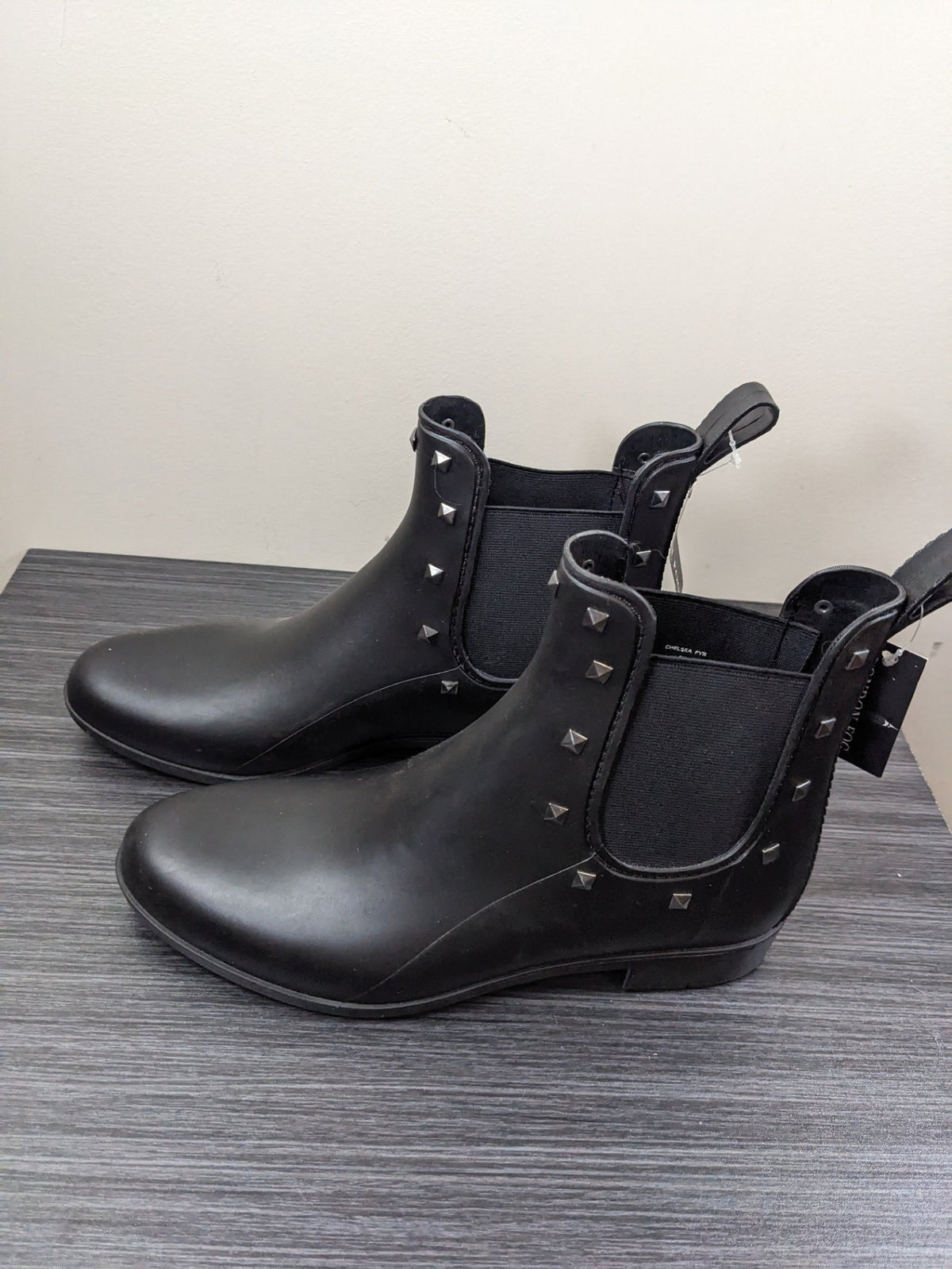 NWT London Fog Black Rain Boots - 9M