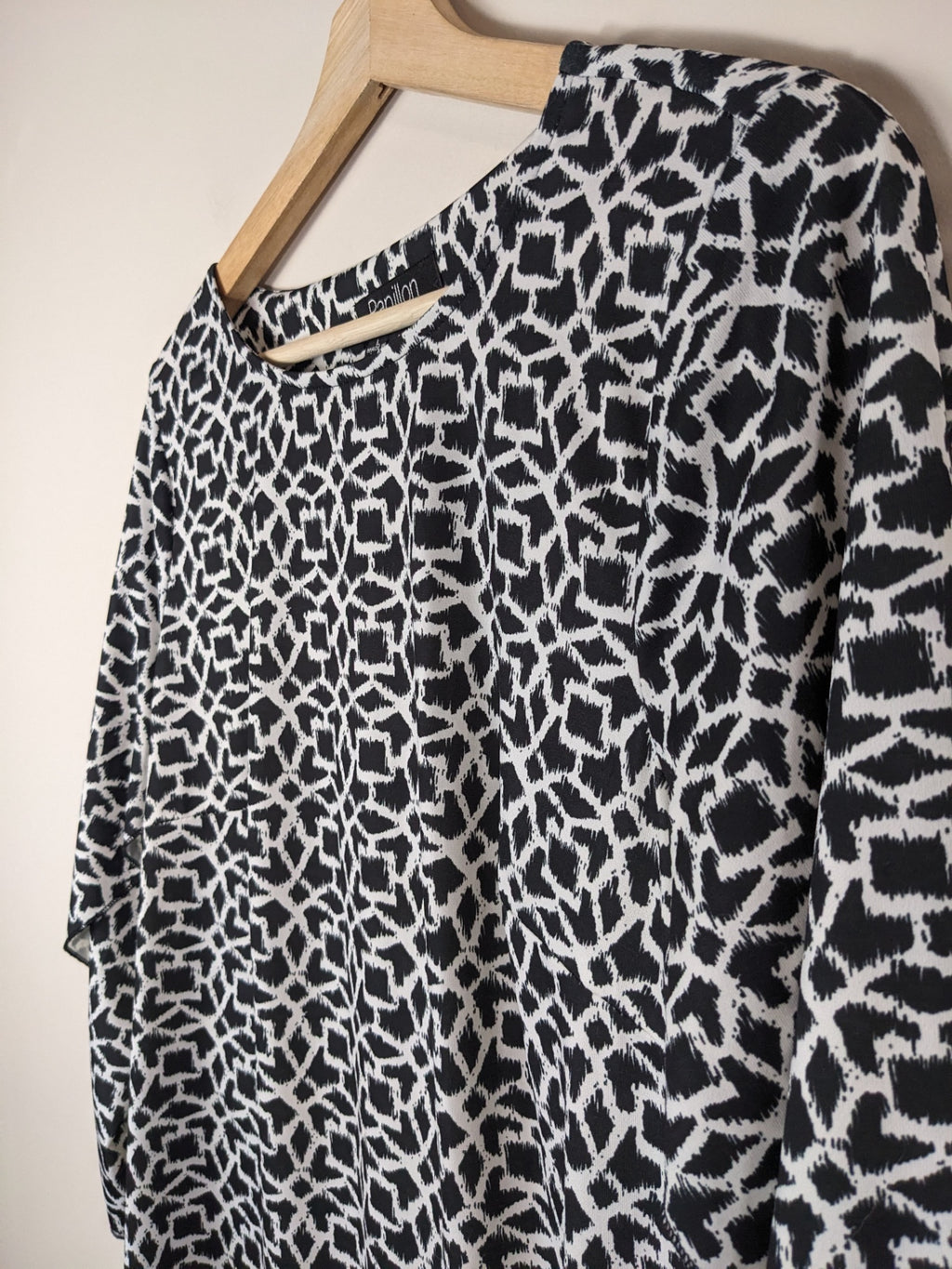 Papillon Black & White Patterned Dress - L