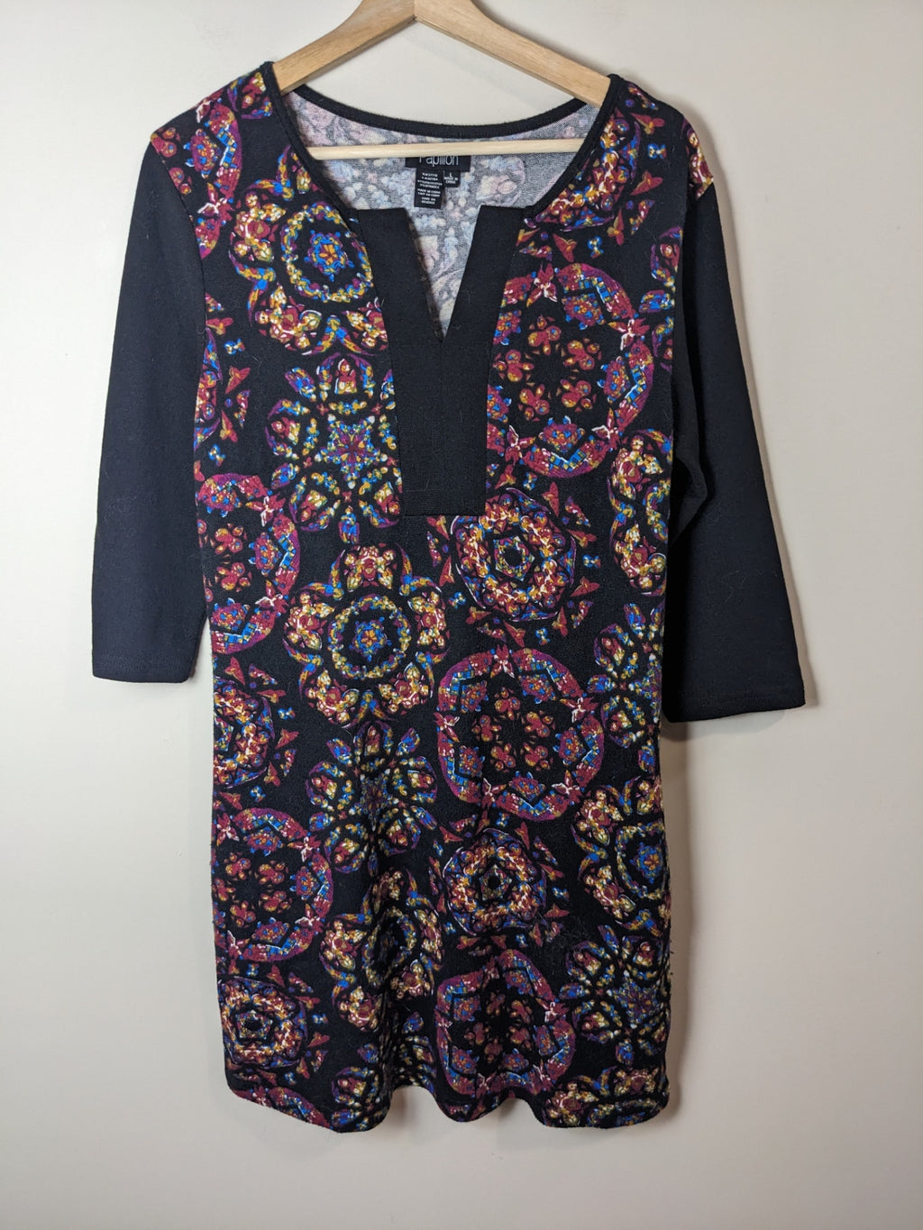 Papillon Multicolour Circular Design Dress - L