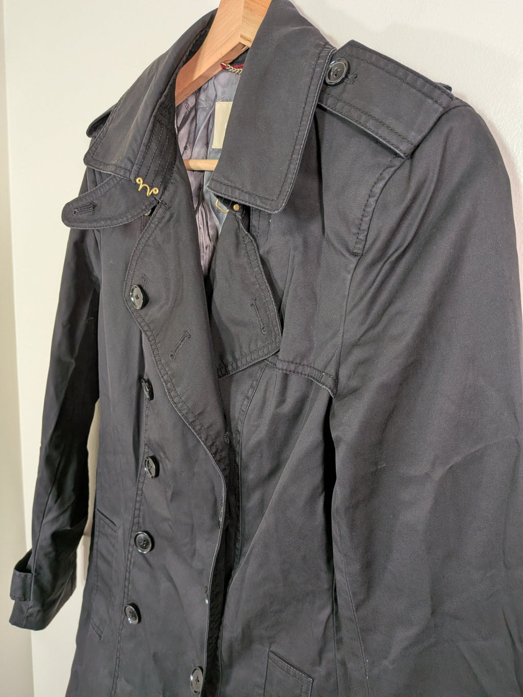 Banana Republic black trench coat - S