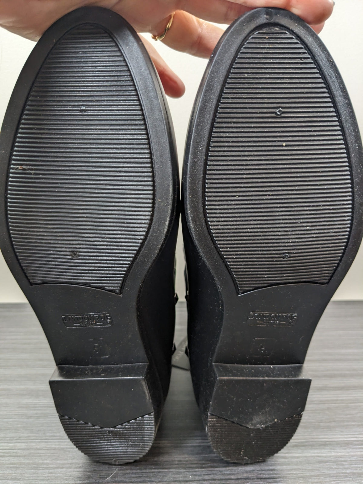 NWT London Fog Black Rain Boots - 9M