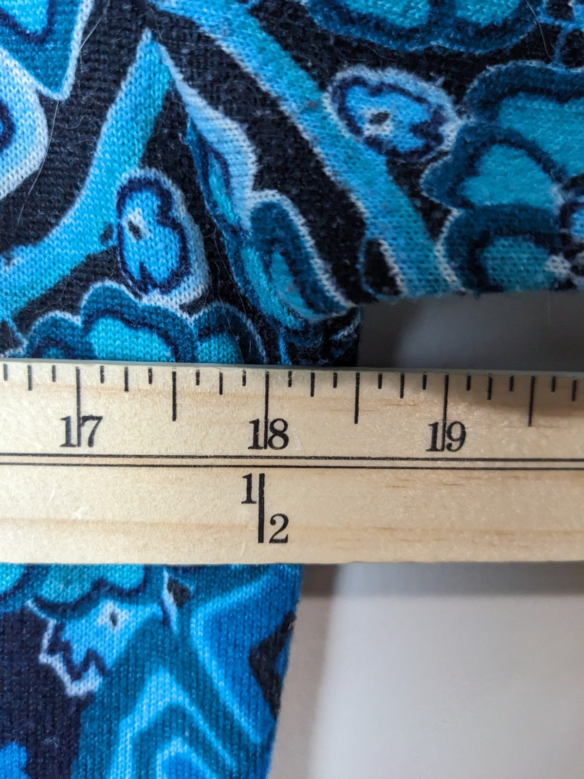 Papillon Black w/ Blue Design Long Sleeve Tunic - L