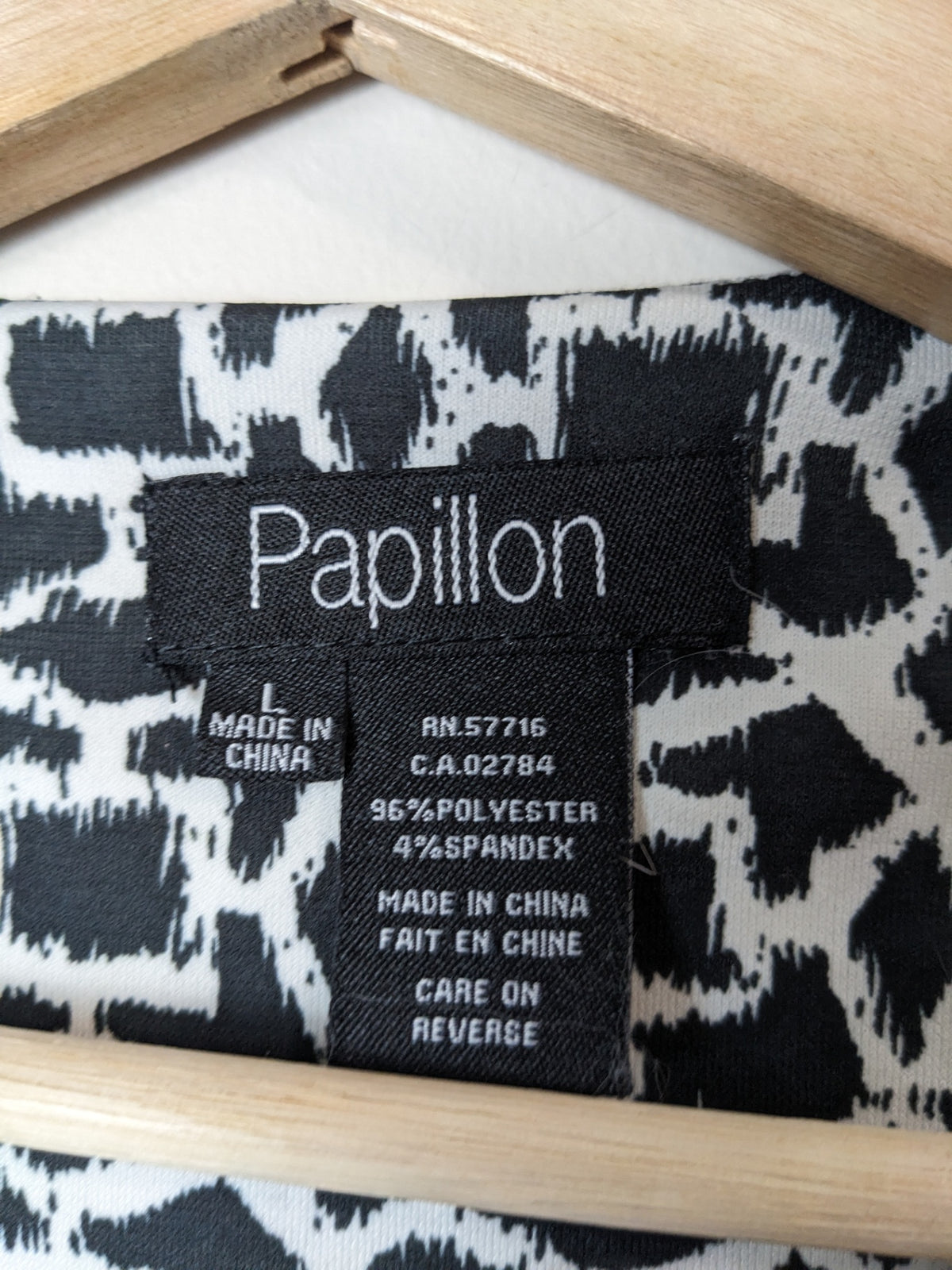 Papillon Black & White Patterned Dress - L