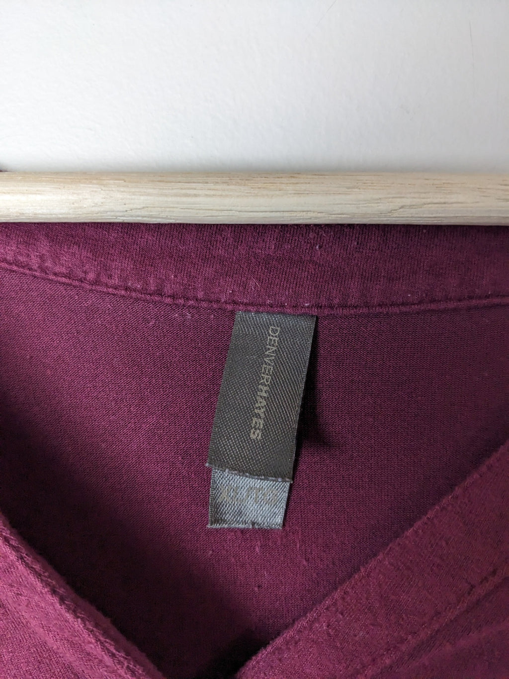 Denver Hayes Maroon Long Sleeve Blouse - L