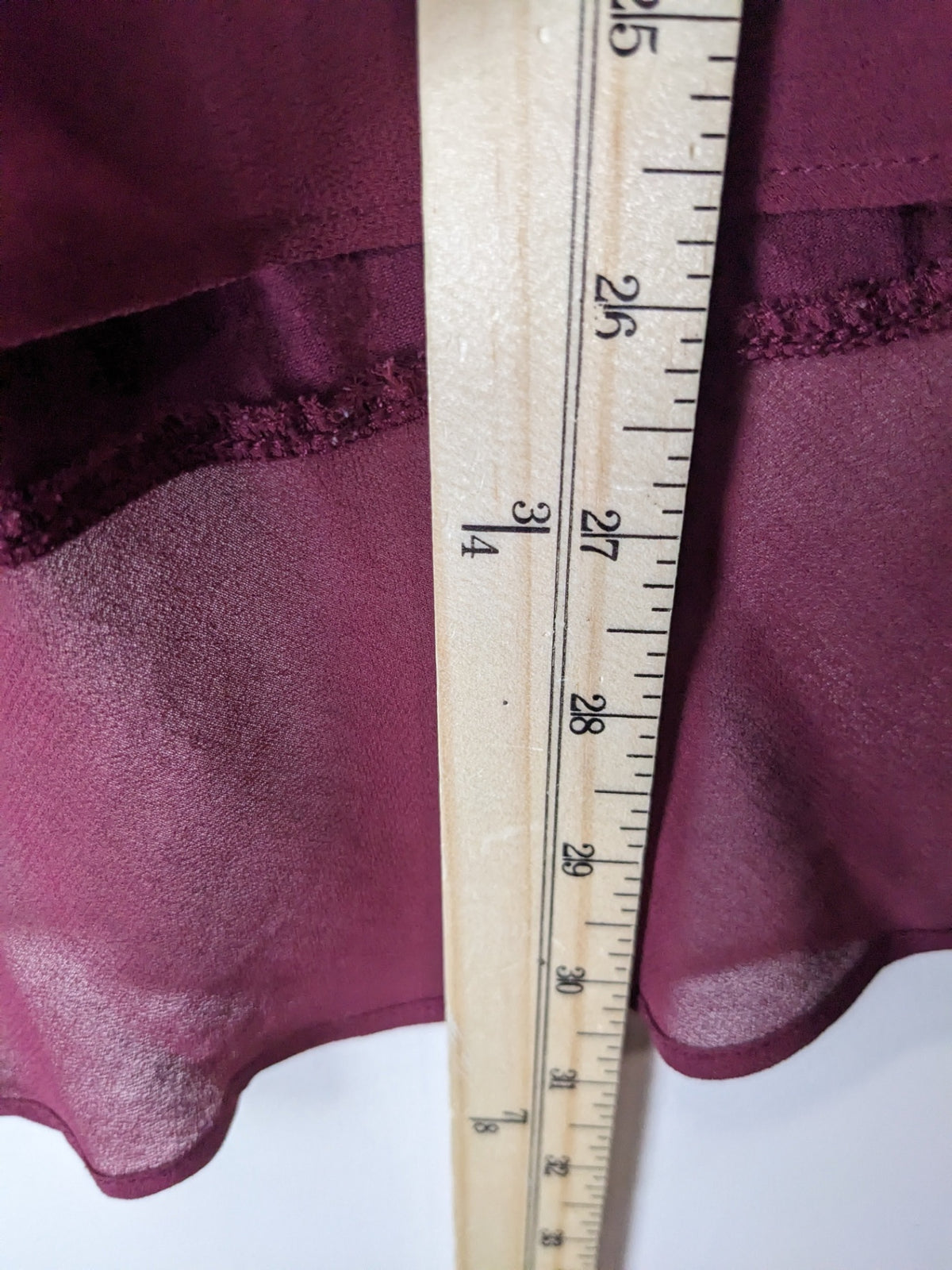 Denver Hayes Maroon Long Sleeve Blouse - L