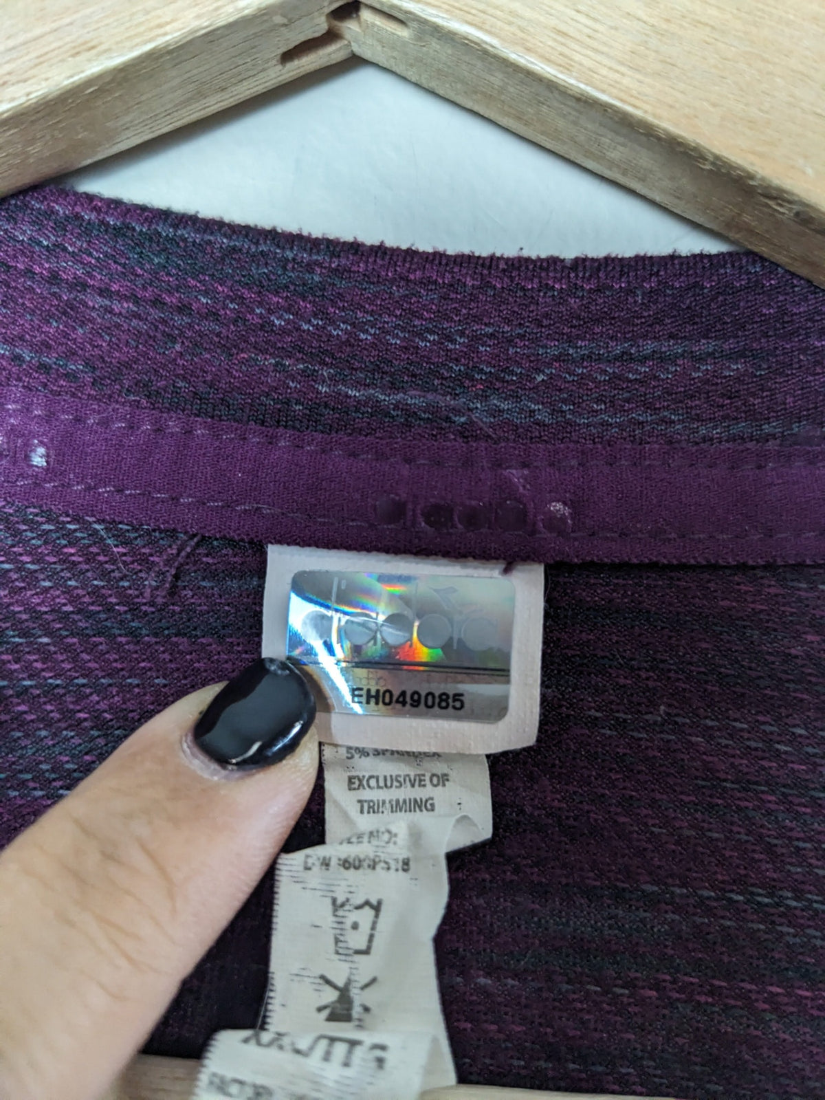 Diadora Heathered Purple Long Sleeve - L