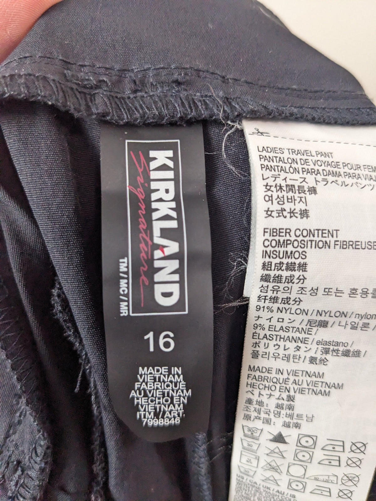 Kirkland Signature Black Pants - 16