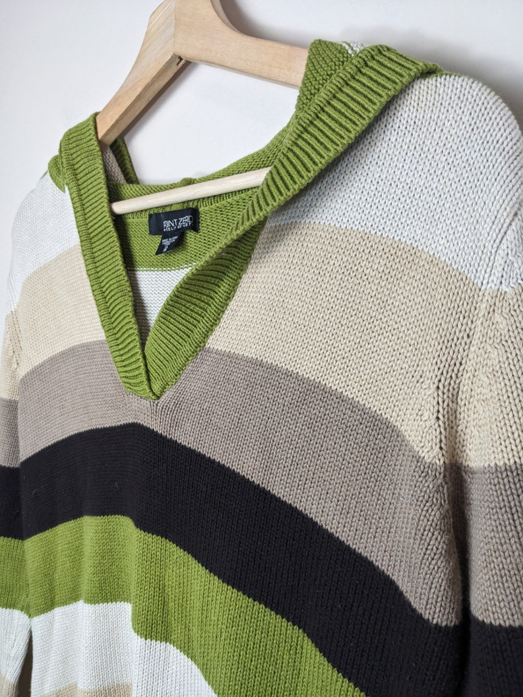 Point Zero Striped Hooded Sweater - XL