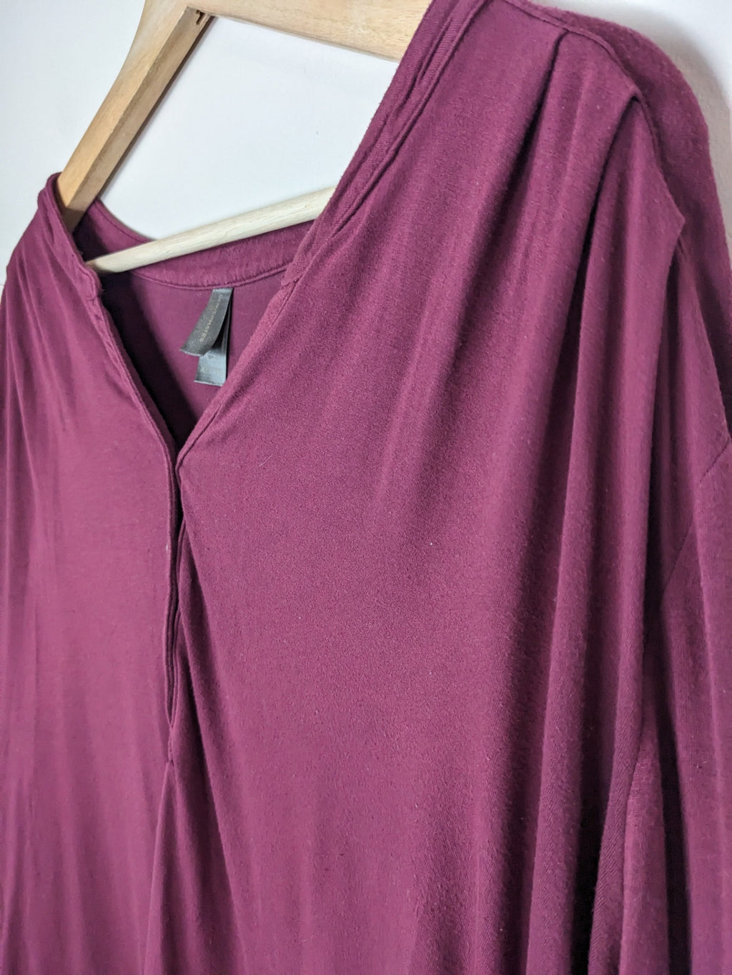 Denver Hayes Maroon Long Sleeve Blouse - L