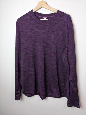 Diadora Heathered Purple Long Sleeve - L