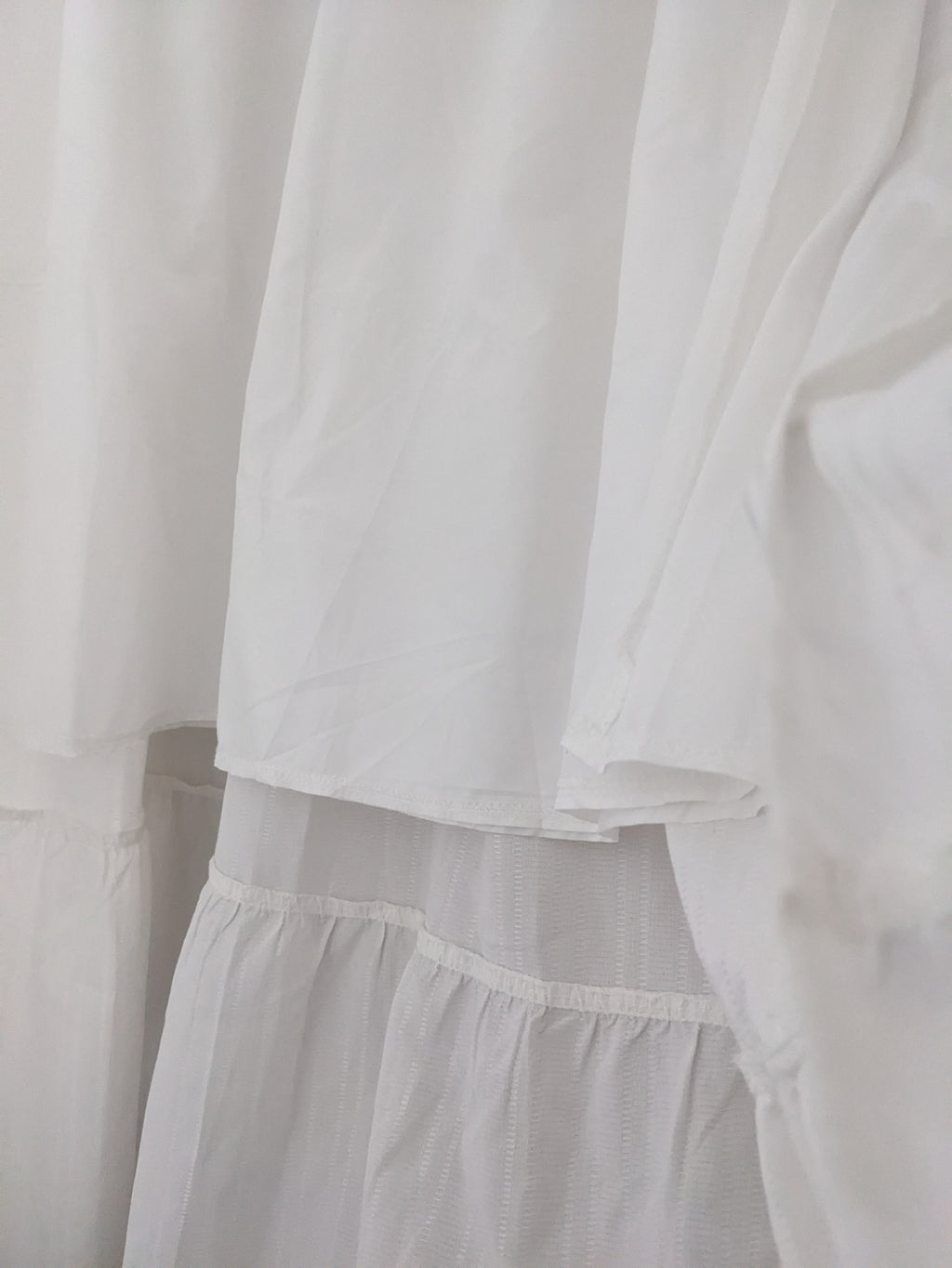 Shein White Tiered Maxi Skirt - 1XL