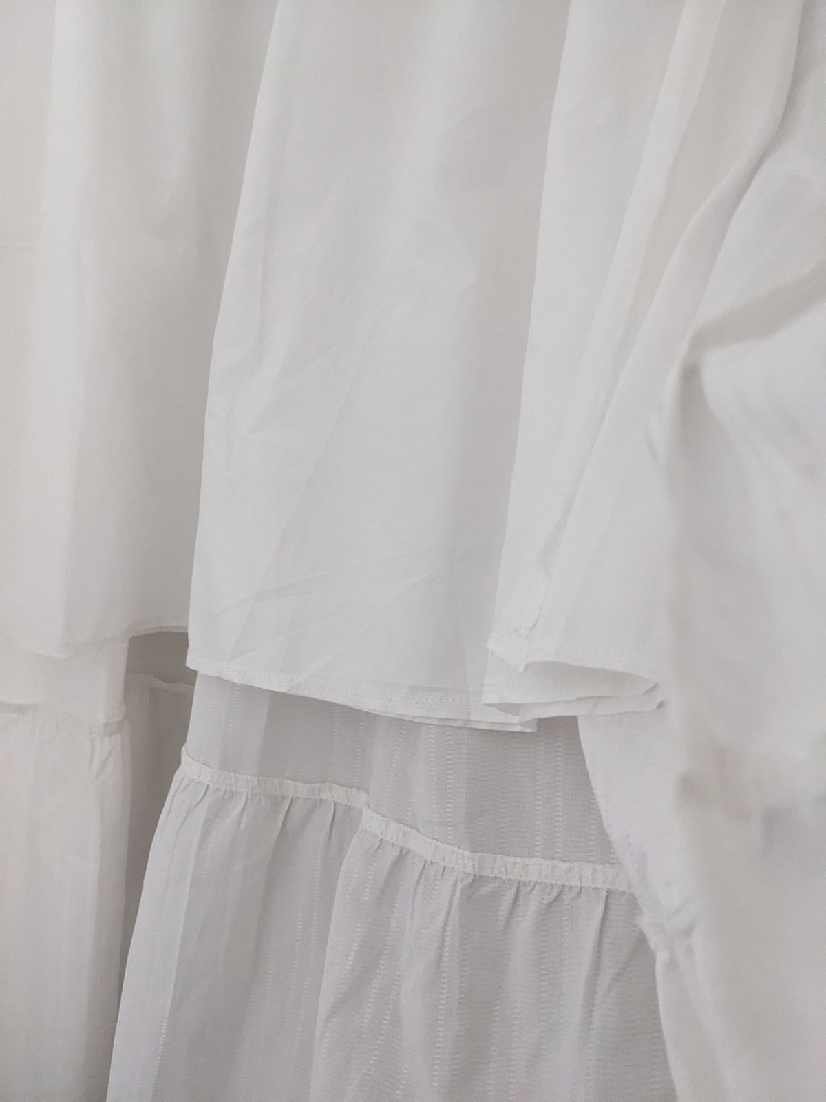 Shein White Tiered Maxi Skirt - 1XL
