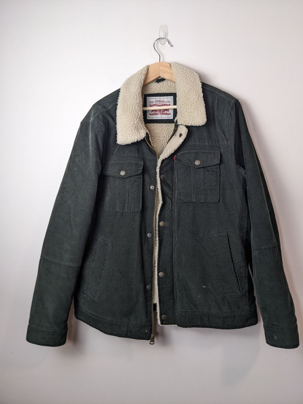 Levi's Green Corduroy Sherpa Lined Jacket - L