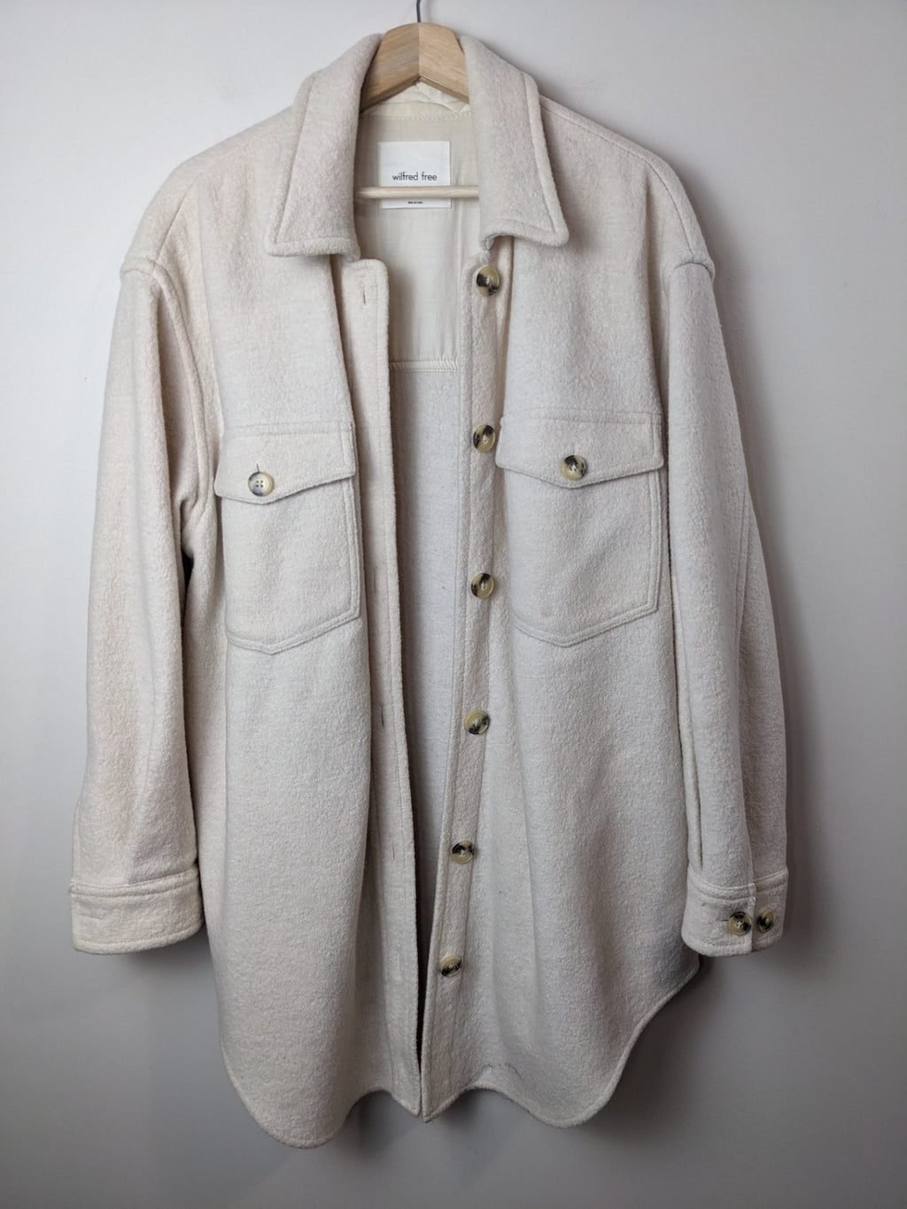 wilfred free cream shacket - L