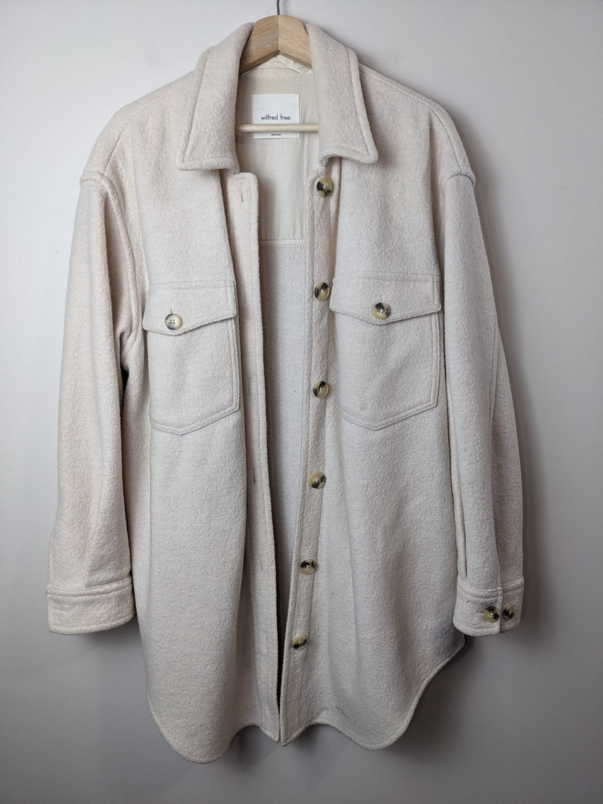 wilfred free cream shacket - L