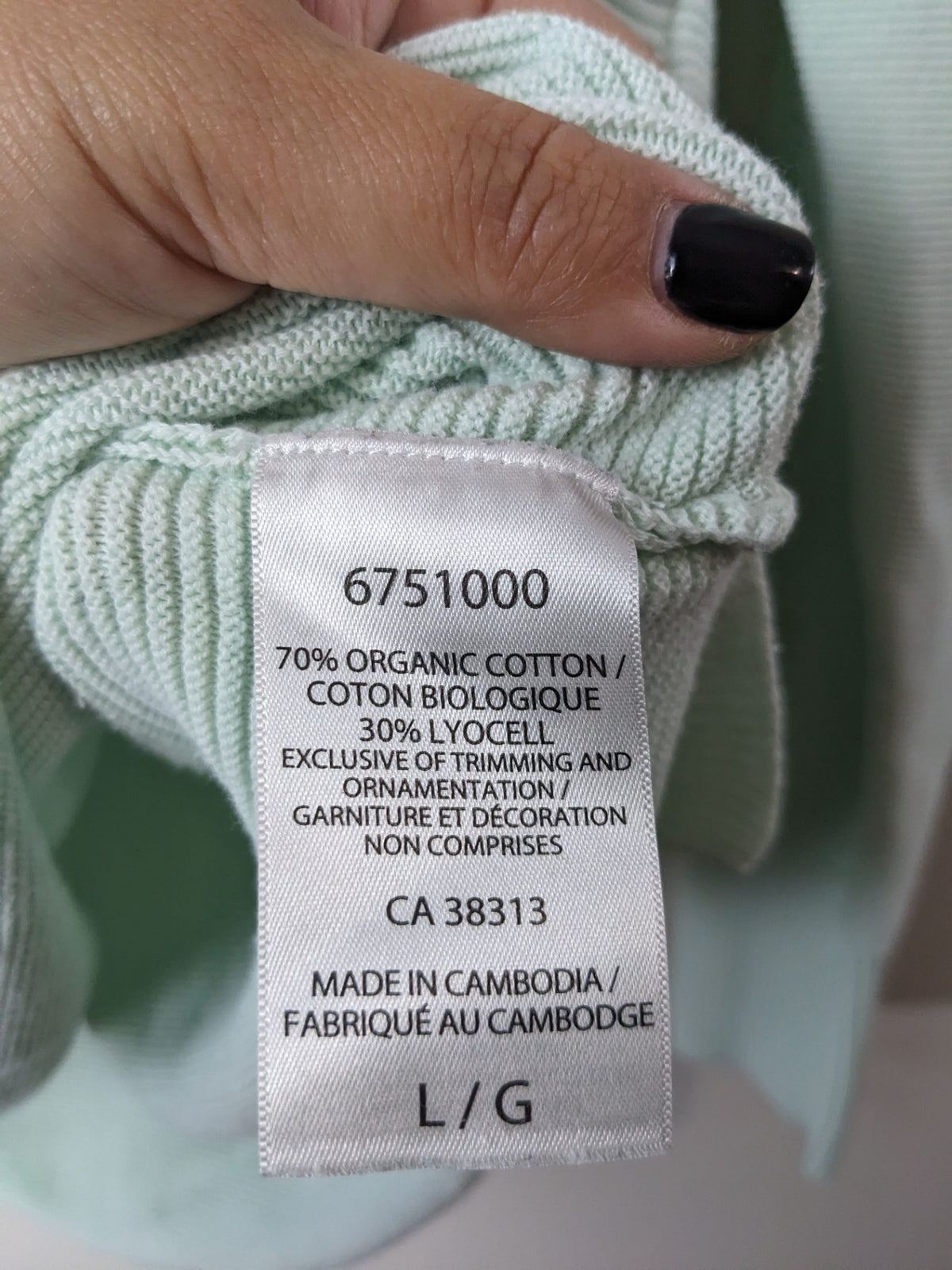 kersh mint green sweater - L