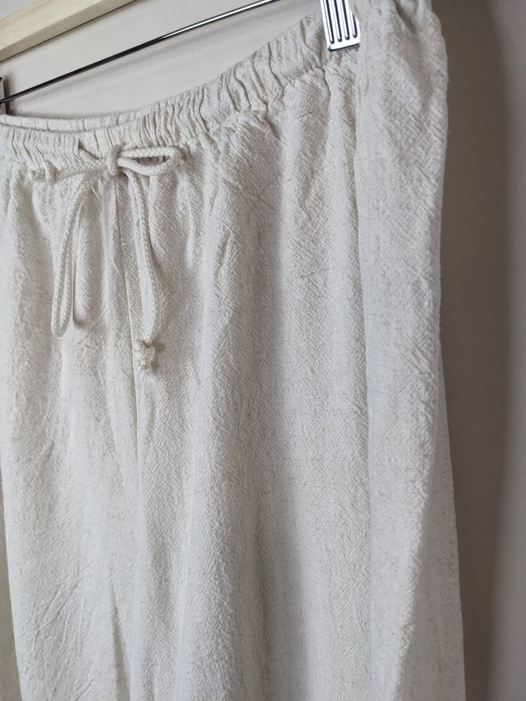 Shein Cream Linen Pants- 1XL