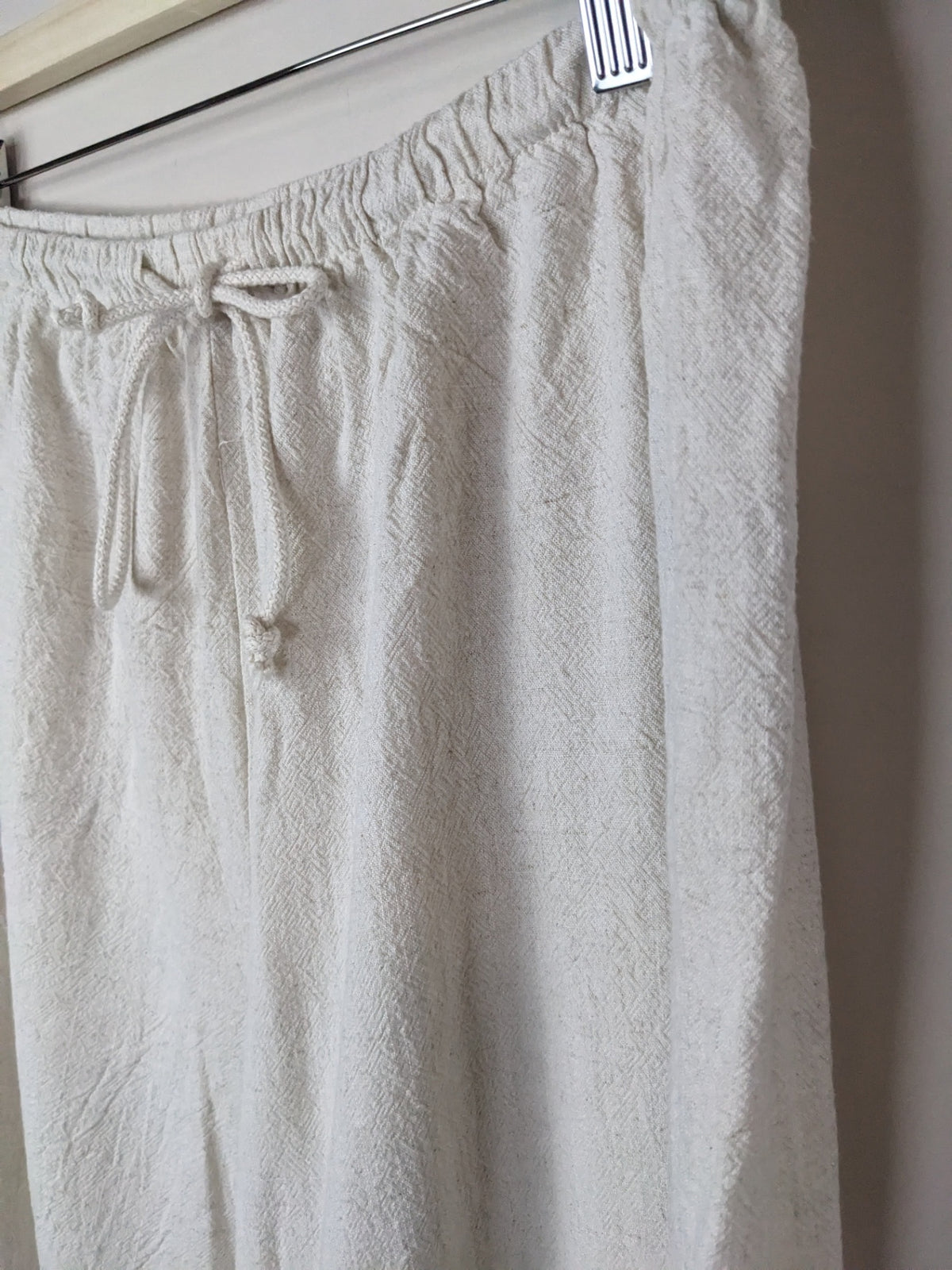 Shein Cream Linen Pants- 1XL