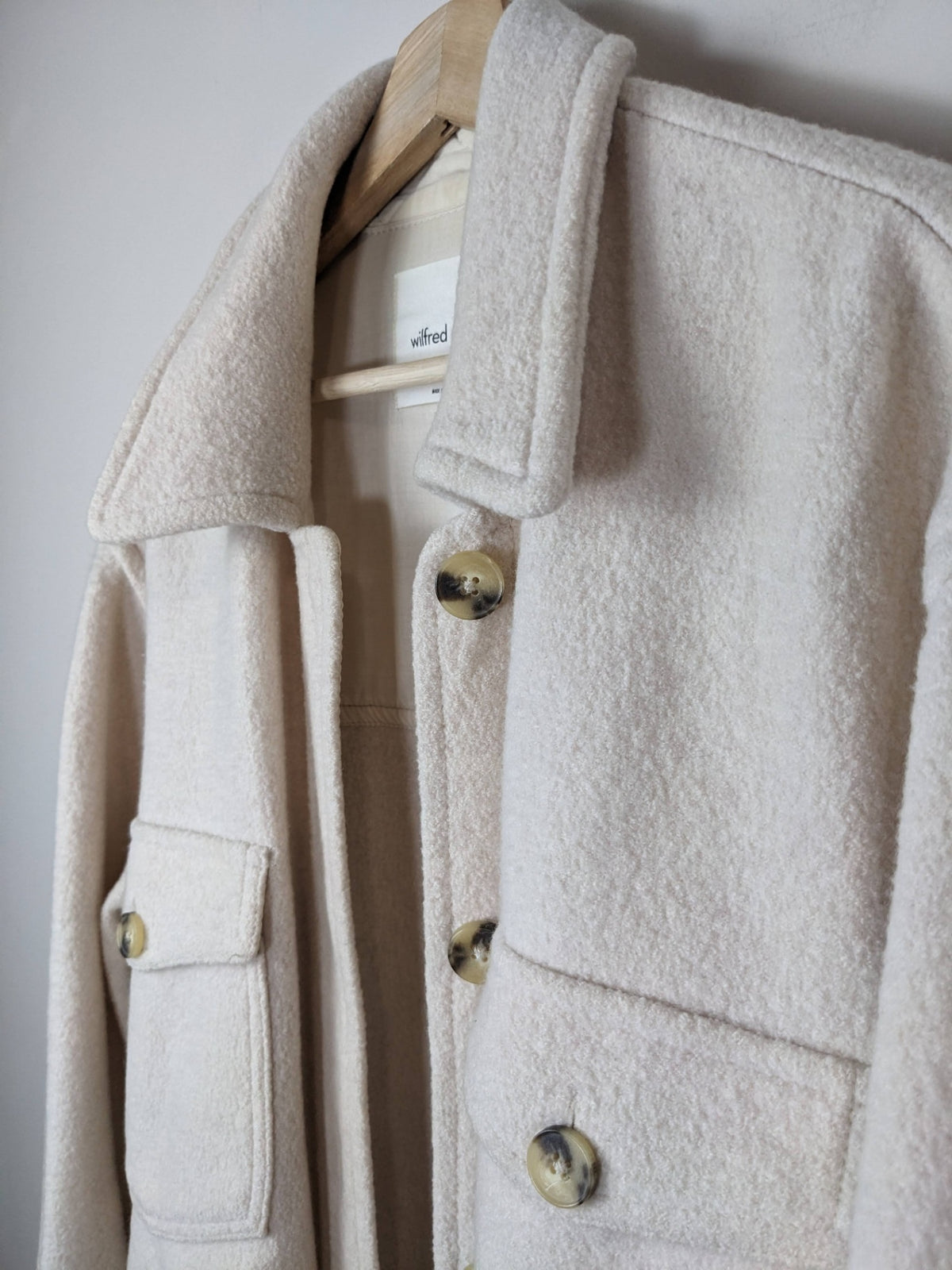 wilfred free cream shacket - L