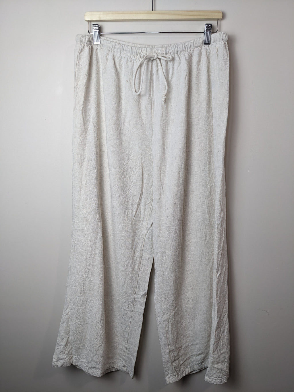 Shein Cream Linen Pants- 1XL