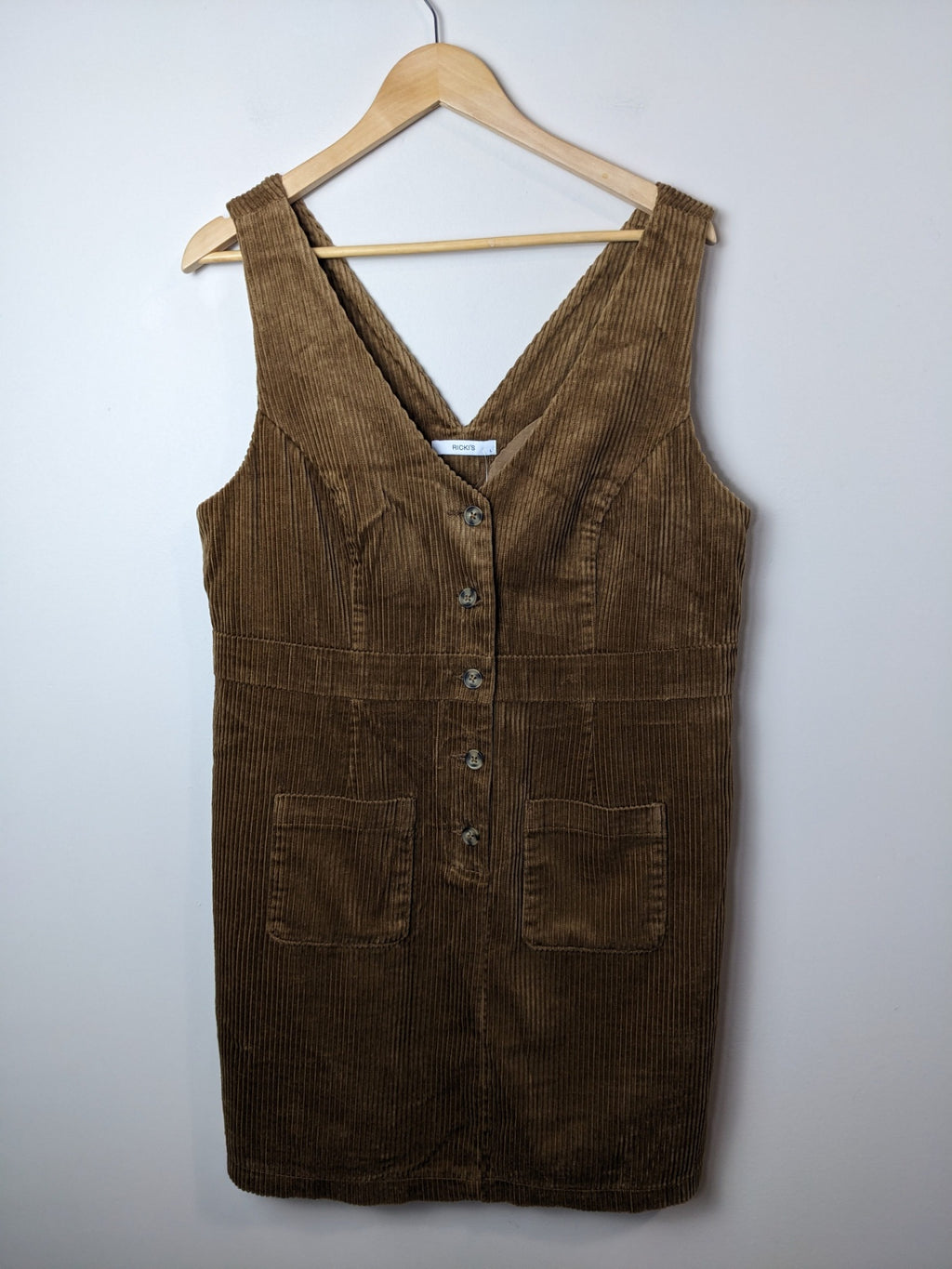 NWT RICKI'S Brown Corduroy Dress- L