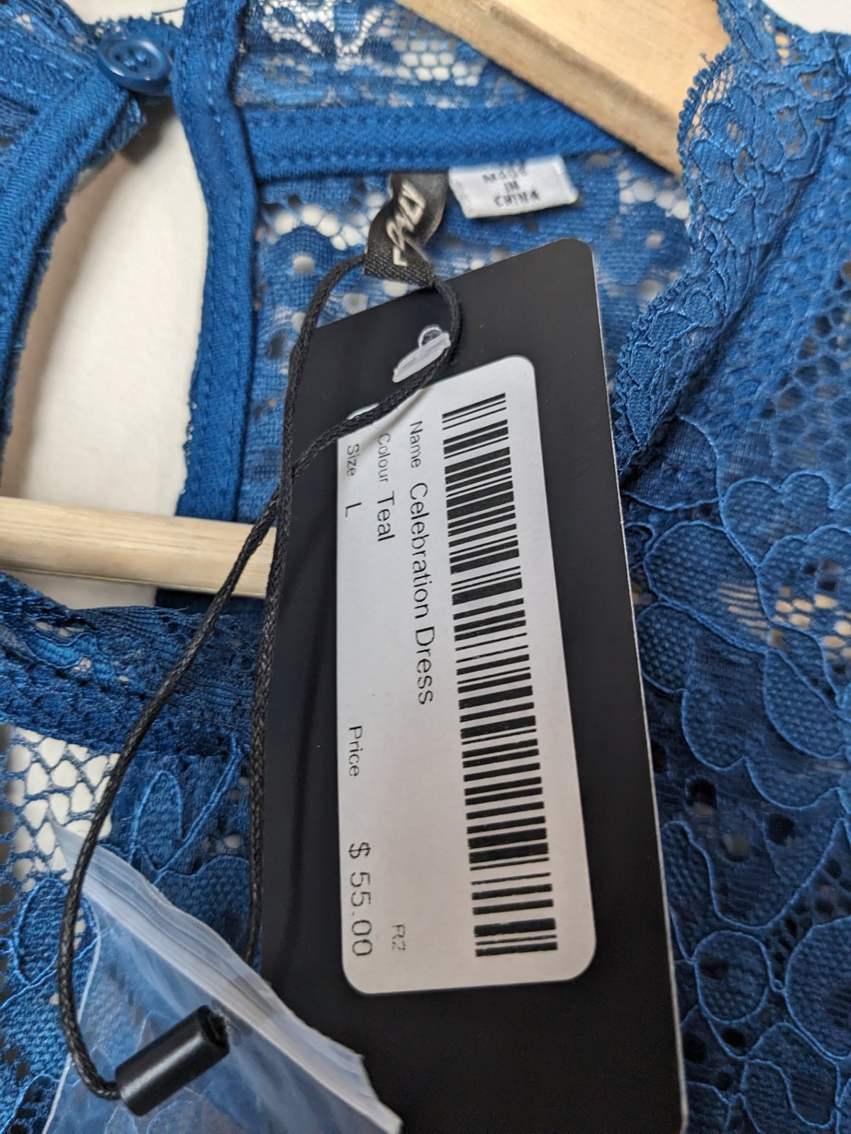 NWT Silver Icing Navy Celebration Dress - L