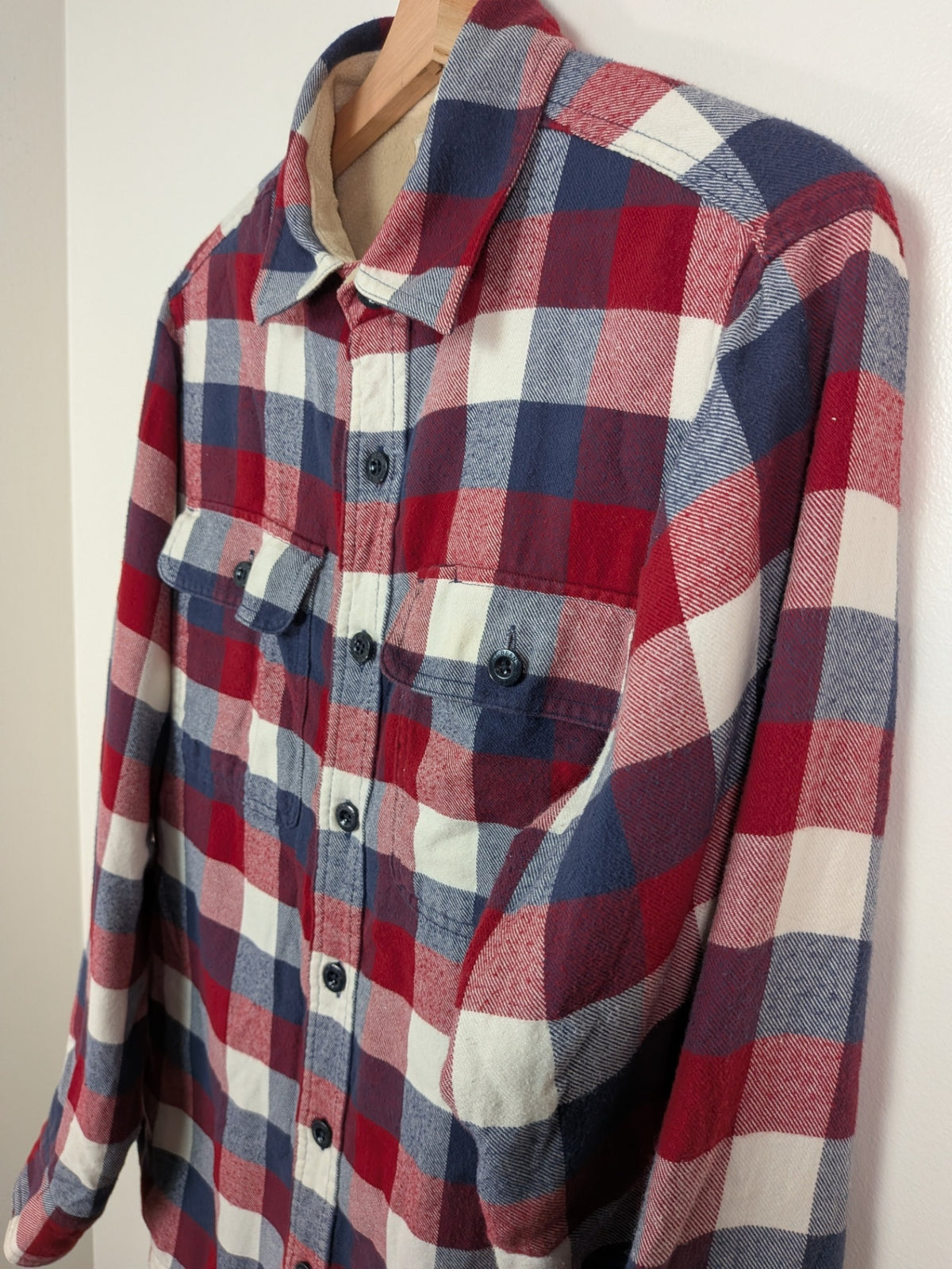 L.L.Bean fleece plaid - S