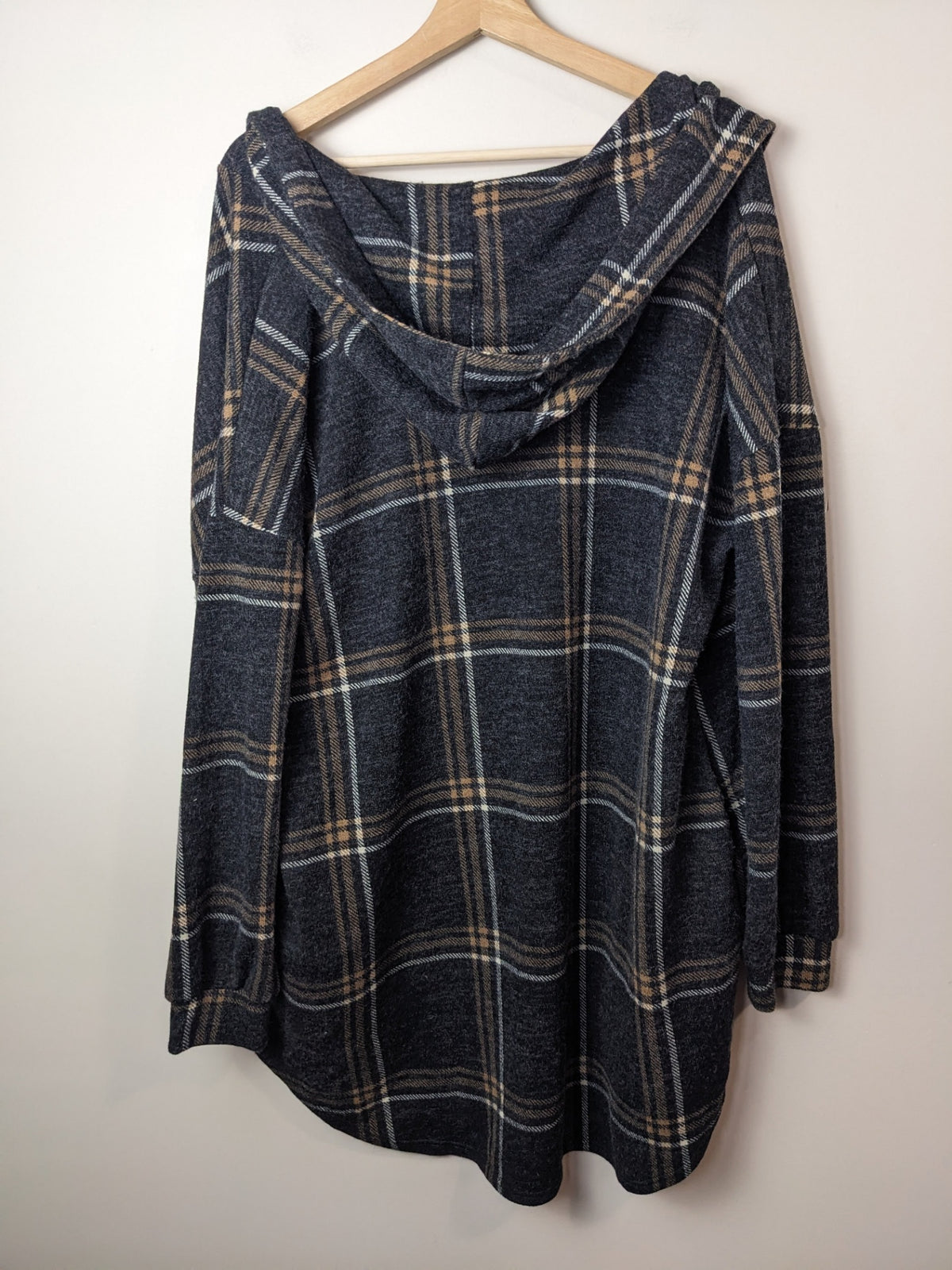 HEMISH Plaid Hooded Button Up - M