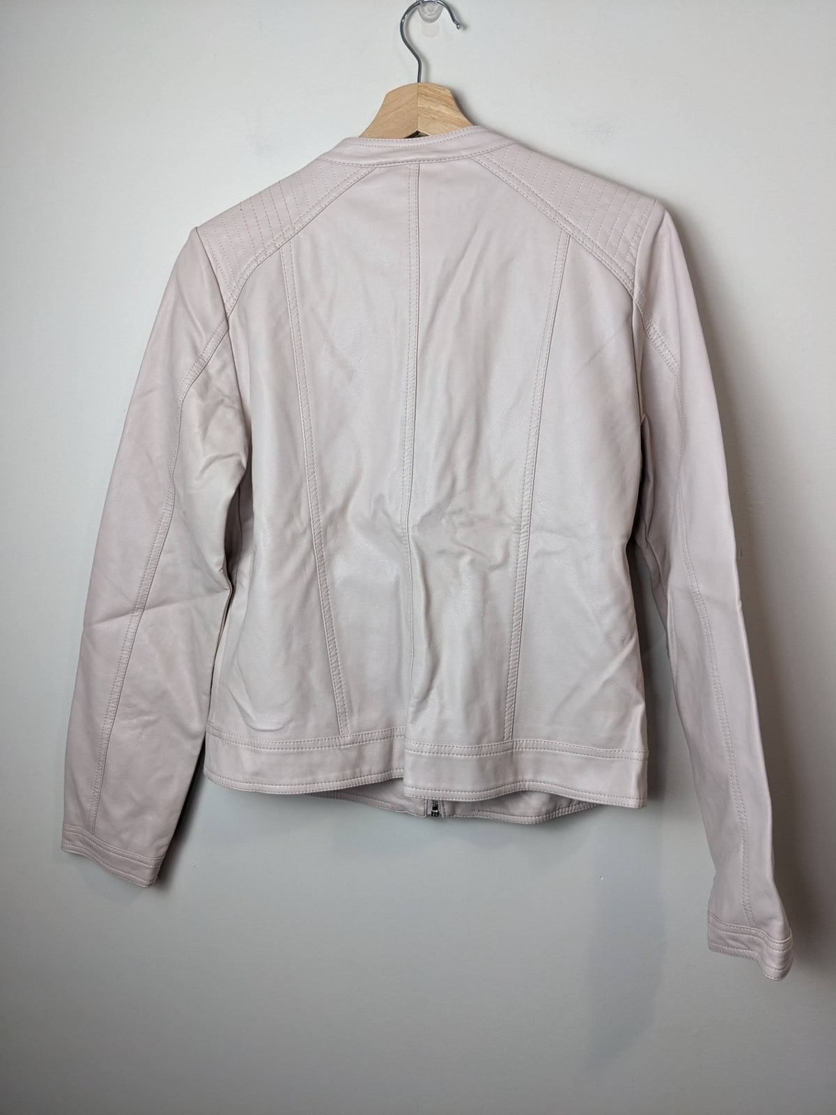 b.young light pink faux leather jacket - 40