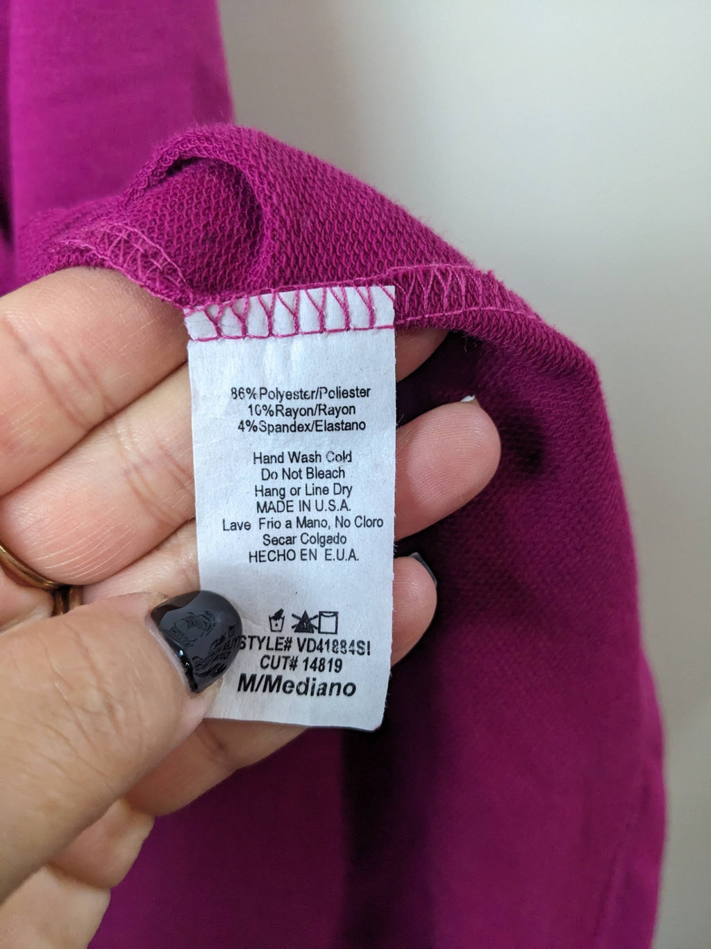 NWT Vanilla Bay Magenta Hoodie Dress - M