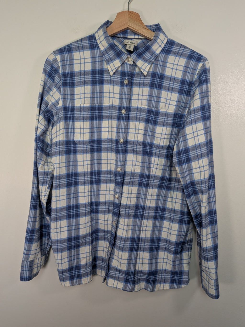 L.L. Bean plaid button down- M