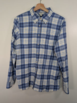L.L. Bean plaid button down- M