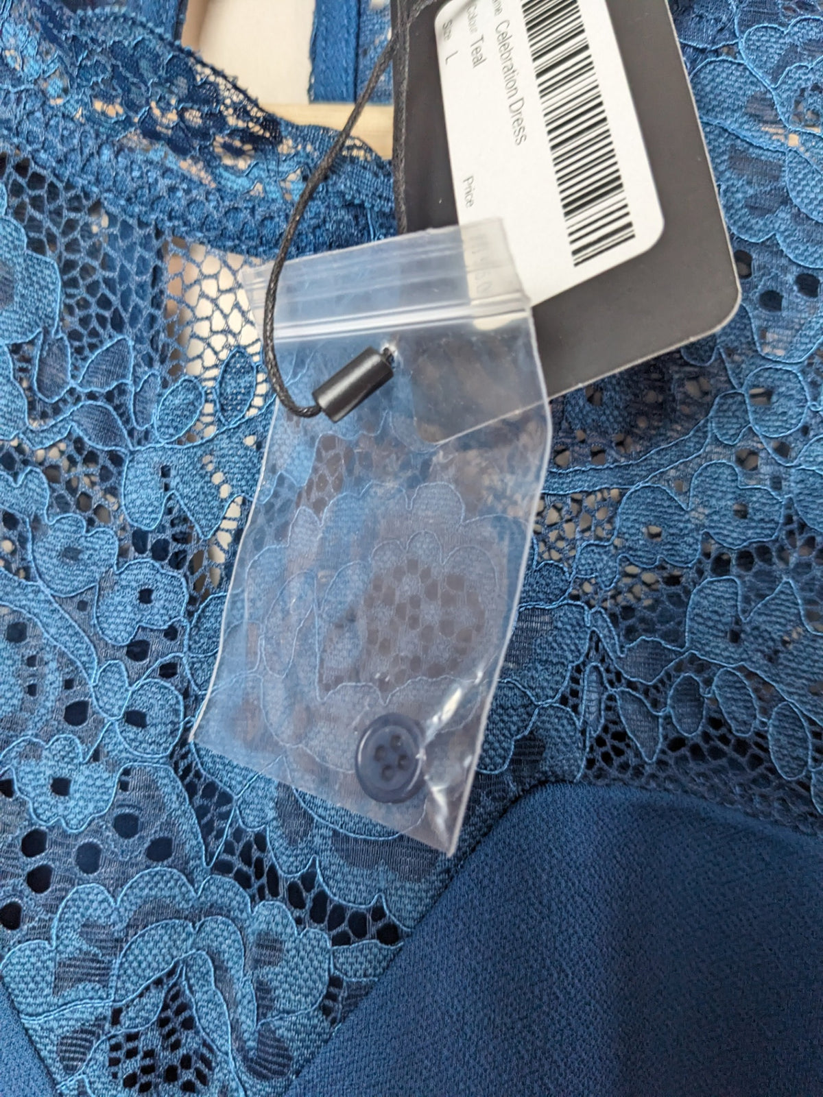 NWT Silver Icing Navy Celebration Dress - L