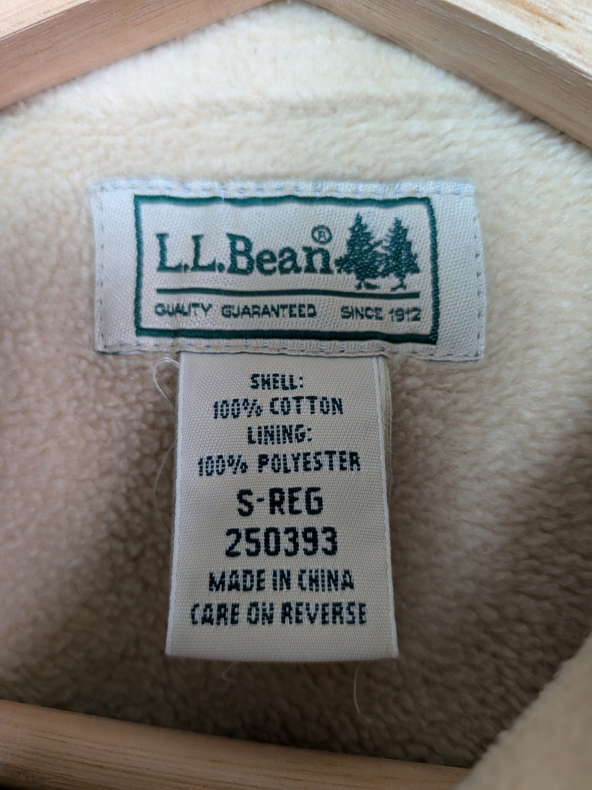 L.L.Bean fleece plaid - S
