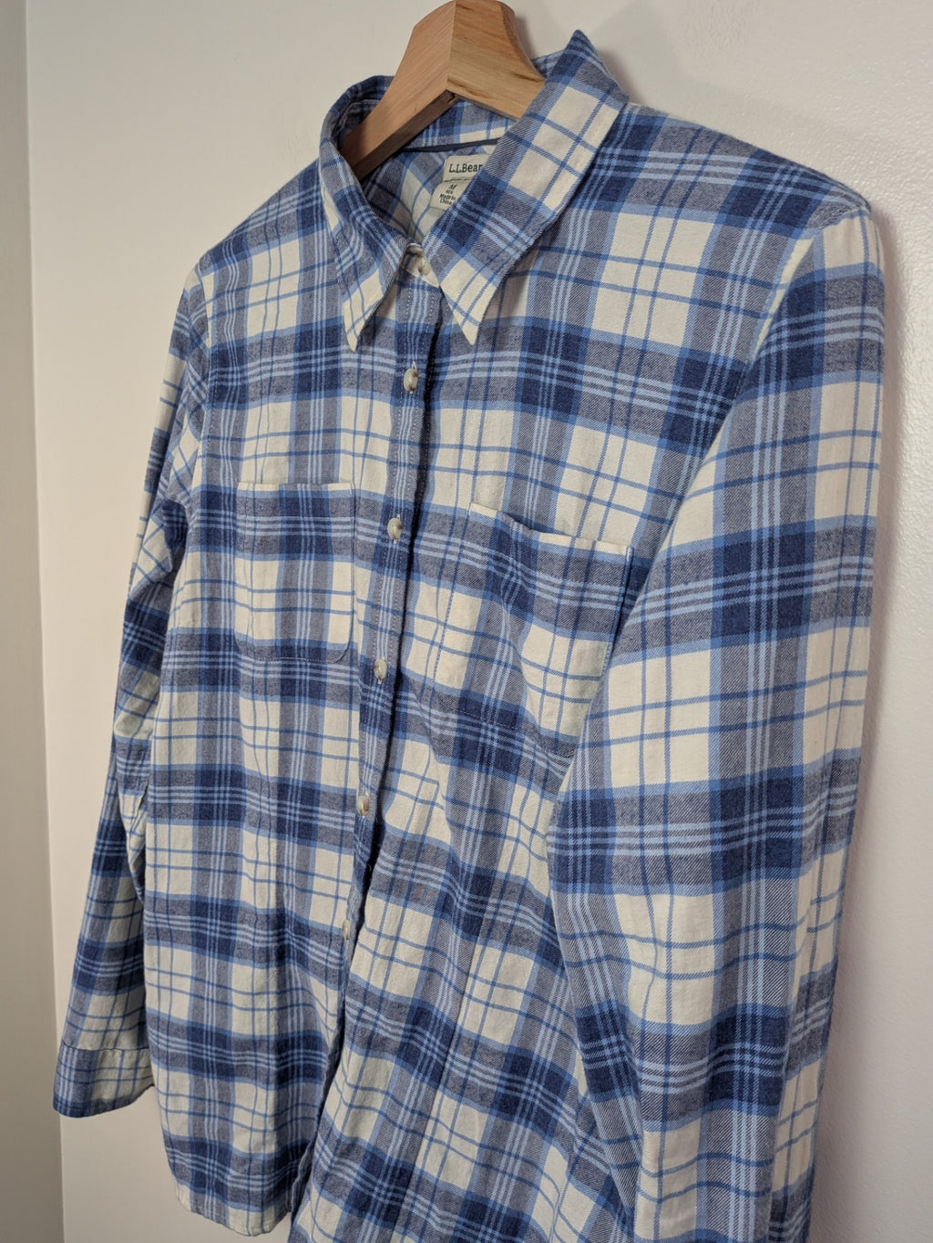 L.L. Bean plaid button down- M