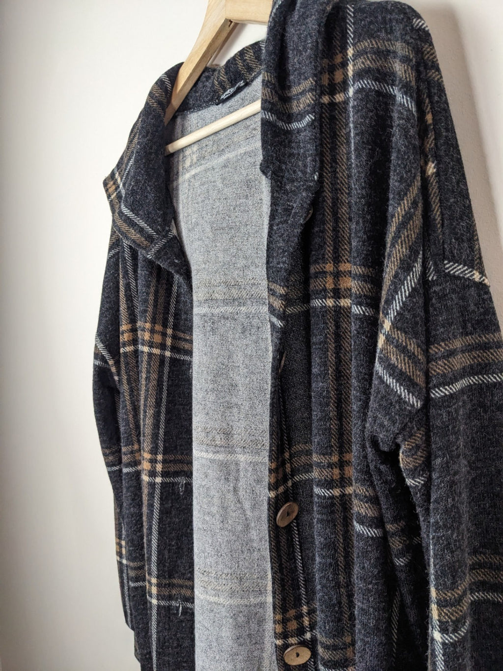 HEMISH Plaid Hooded Button Up - M