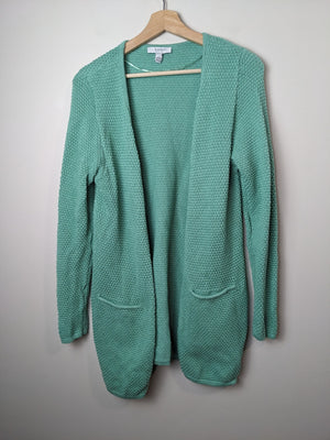 b.young light green cardigan - L