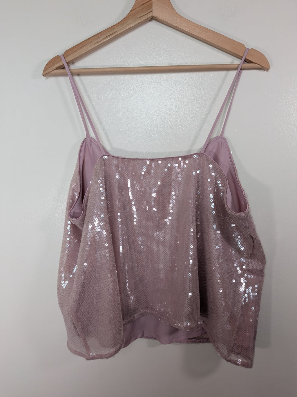 Ricki's pink sequin tank - L