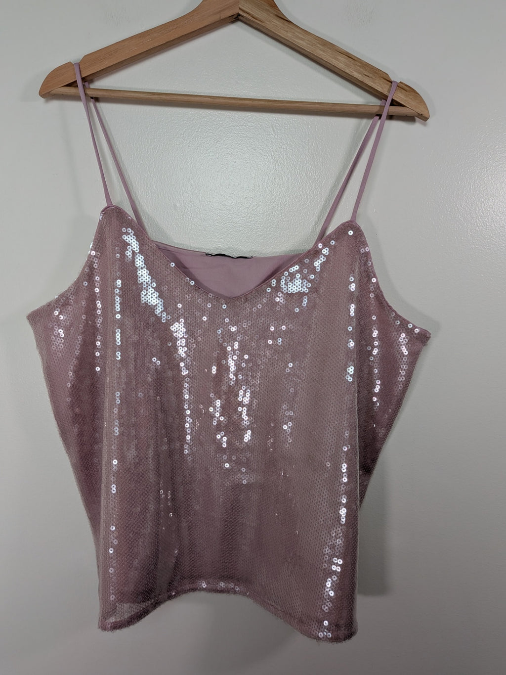 Ricki's pink sequin tank - L