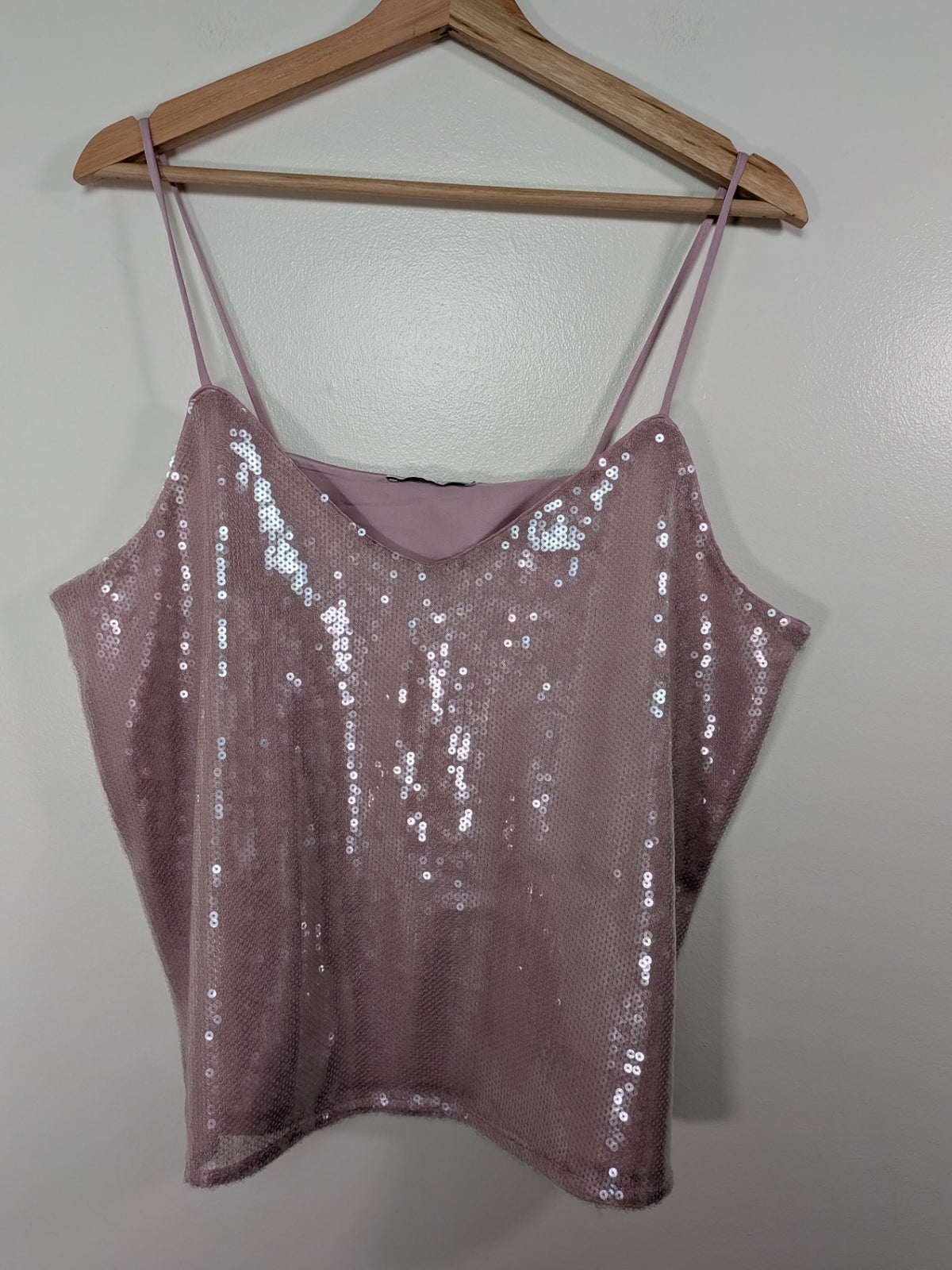 Ricki's pink sequin tank - L