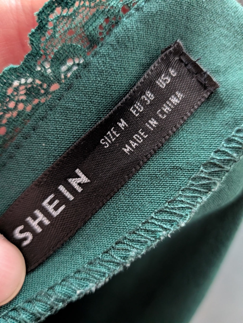 Shein green blouse - M