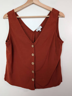 Apricot brown blouse - M