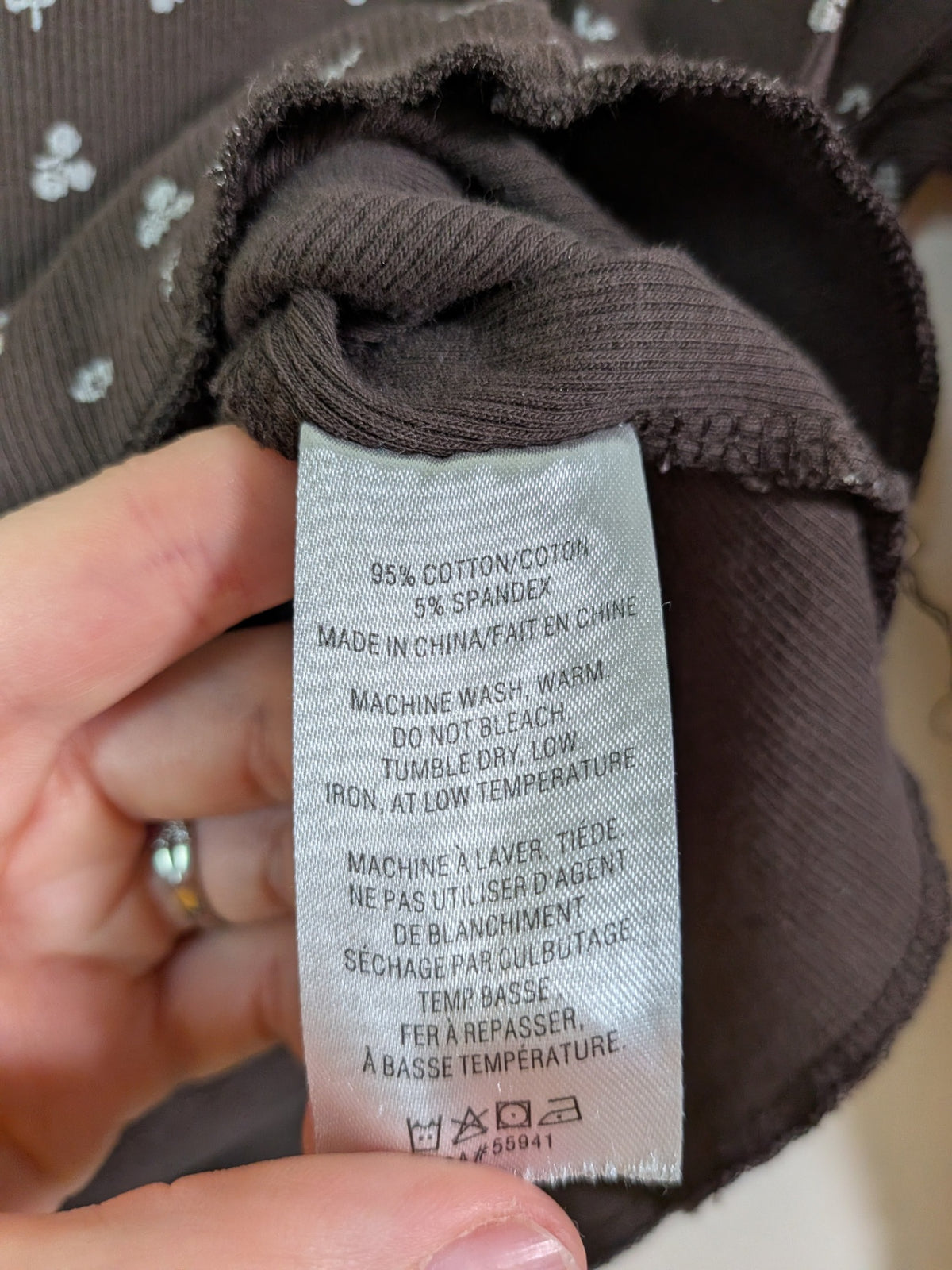 Harlow brown crop long-sleeve - M