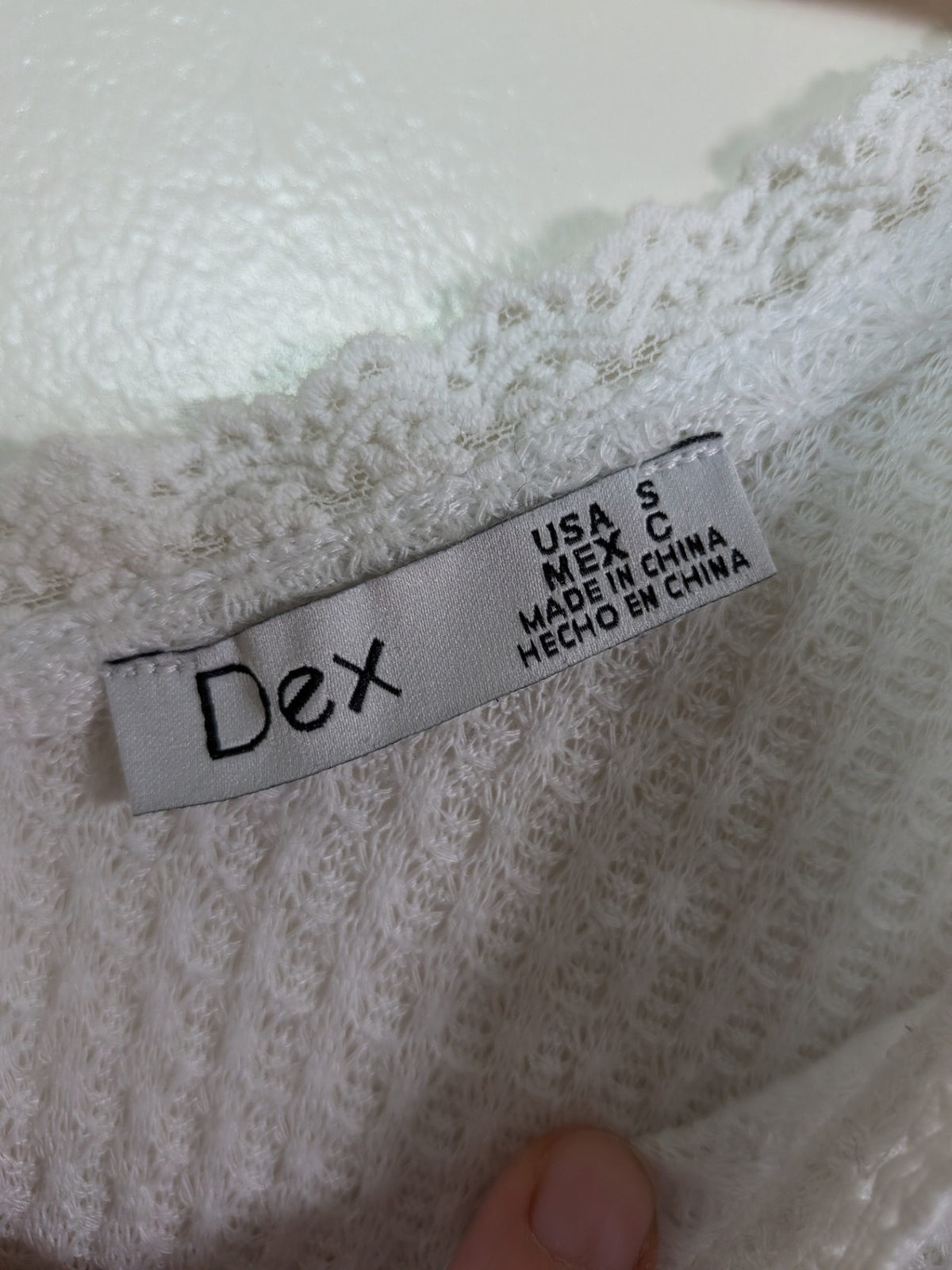 Dex white long-sleeve  - S